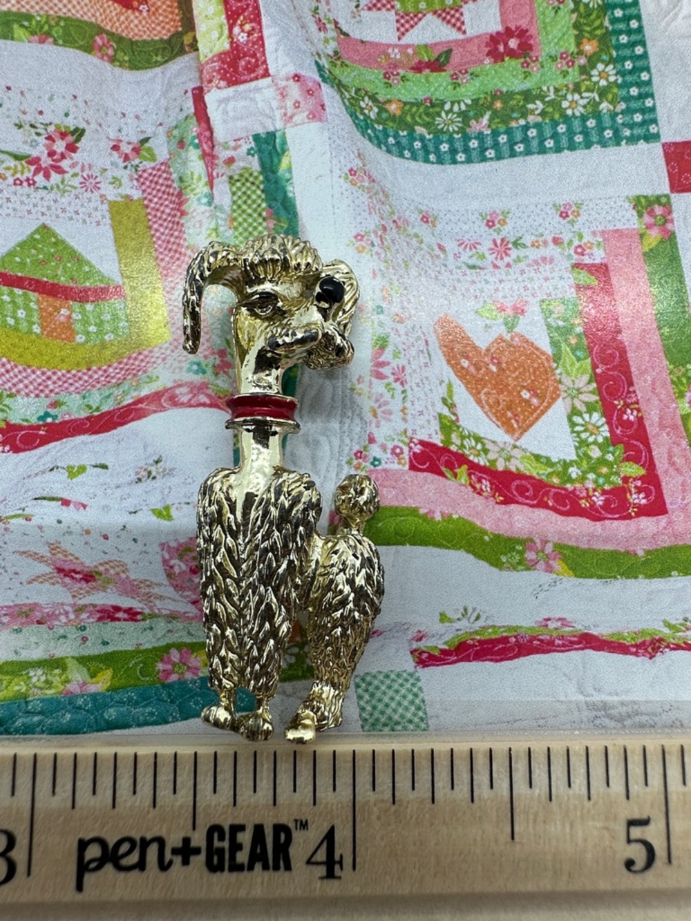 Gold Poodle Dog Figurine Pet Accent - Gold Color - Picture 4 of 4